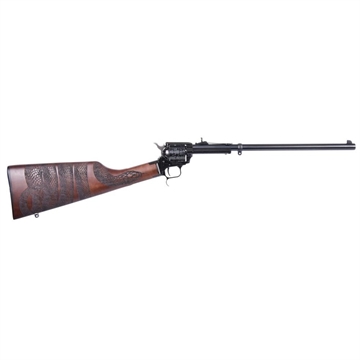 Picture of Heritage Rough Rider Rancher Carbine Revolver .22 LR 6/rd Capacity 16" Barrel Walnut Snake Wrapped BR226B16HSWB11
