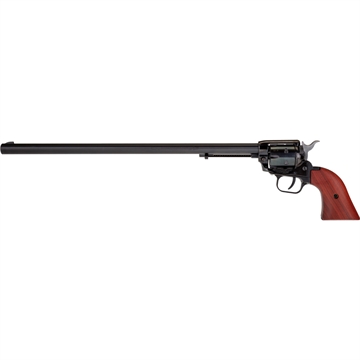 Picture of Heritage Mfg Rough Rider 22 LR/22 WMR 6 Shot, 16" Black Steel Barrel, Black Zinc Alloy Frame, Black Cylinder Cocobolo Grip, Hammer/Thumb Safety, Exposed Hammer RR22MB16