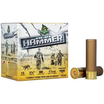 Picture of HEVI-Shot HEVI-Hammer 12Gauge 3.50" 1 1/2oz Steel/Bismuth BBShot 25 Per Box/10 Case HS28388