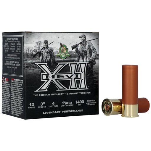 Picture of HEVI-Shot HEVI-XII 12Gauge 3" 1 3/8oz Tungsten 4Shot 25 Per Box/10 Case HS51204