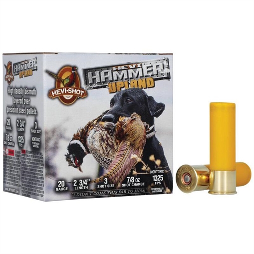 Picture of HEVI-Shot HEVI-Hammer Upland 20Gauge 2.75" 1oz Steel/Bismuth 3Shot 25 Per Box/10 Case HS29203
