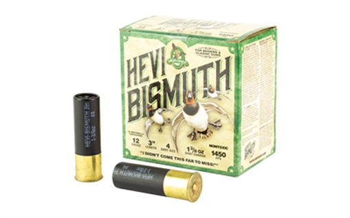 Picture of HEVI-Shot HEVI-Shot, HEVI-Bismuth, 12 Gauge 3", Max Dram, 1 3/8 oz, #4 Shot Size, 25Rd Box HS14004