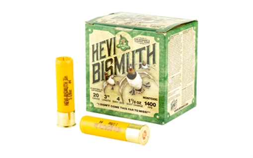 Picture of HEVI-Shot HEVI-Shot, HEVI-Bismuth, 20 Gauge 3", Max Dram, 1 1/8 oz, #4 Shot Size, 25Rd Box HS17004