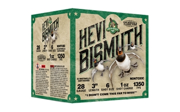 Picture of HEVI-Shot HEVI-Bismuth Waterfowl 28Gauge 3" 1oz 6Shot 25 Per Box/10 Case HS18436