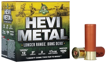 Picture of HEVI-Metal HEVI-Metal Longer Range 12Gauge 3" 1 1/4oz 2Shot 25 Per Box/10 Case HS38002