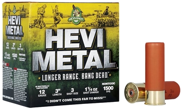 Picture of HEVI-Metal HEVI-Metal Longer Range 12Gauge 3" 1 1/4oz 3Shot 25 Per Box/10 Case HS38003