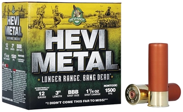 Picture of HEVI-Metal HEVI-Metal Longer Range 12Gauge 3" 1 1/4oz BBBShot 25 Per Box/10 Case HS38008