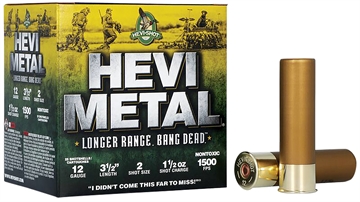 Picture of HEVI-Metal HEVI-Metal Longer Range 12Gauge 3.50" 1 1/2oz 2Shot 25 Per Box/10 Case HS38502