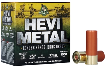 Picture of HEVI-Metal HEVI-Metal Longer Range 12Gauge 2.75" 1 1/8oz 4Shot 25 Per Box/10 Case HS38704
