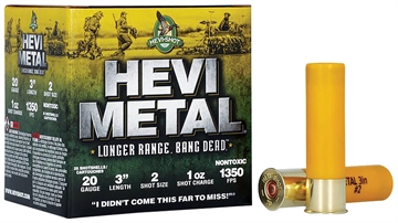 Picture of HEVI-Metal HEVI-Metal Longer Range 20Gauge 3" 1oz 2Shot 25 Per Box/10 Case HS39002
