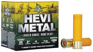Picture of HEVI-Metal HEVI-Metal Longer Range 20Gauge 3" 1oz 4Shot 25 Per Box/10 Case HS39004