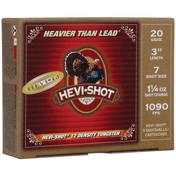 Picture of HEVI-Shot HEVI-13 Shotshells 20ga 3" 1-1/4oz 1090 fps #7 5/ct HS307