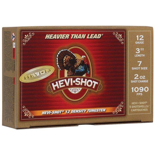 Picture of HEVI-Shot HEVI-13 Turkey Shotshells 12ga 3" 2oz 1090 fps #7 5/ct HS43027
