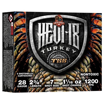 Picture of HEVI-Shot Hevi-18 Shotshells 28ga 2-3/4" 1-1/16oz 1200 fps #7 5/ct HS7257