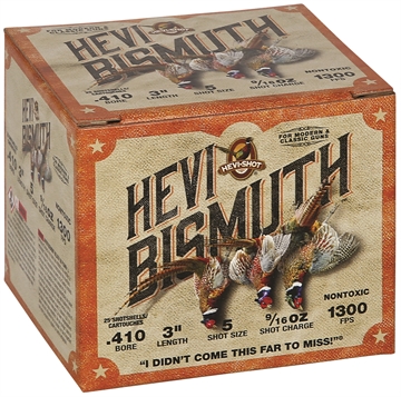 Picture of Hevi-Shot HEVI-SHOT Hevi Bismuth Upland Shotgun Ammo 410 ga. 3 in. .5625 oz. 5 Shot 25 rd. HS19715