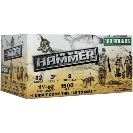 Picture of Hevi-Shot HEVI-Hammer Shotshells 12ga 3" 1-1/4oz 1500 fps #2 100/ct HS28102