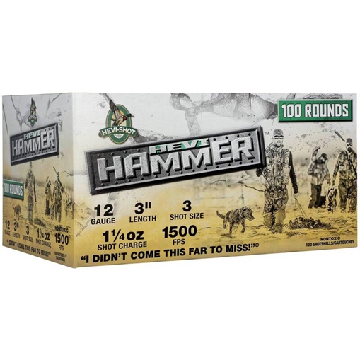 Picture of Hevi-Shot HEVI-Hammer Shotshells 12ga 3" 1-1/4oz 1500 fps #3 100/ct HS28103