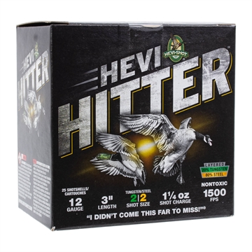 Picture of HEVI-Shot HEVI-Hitter Tungsten/Steel Shotshells 12ga 3" 1-1/4oz 1500 fps #2 25/ct HS28022