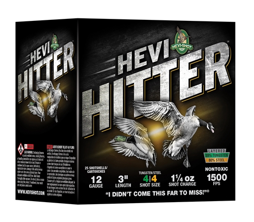Picture of HEVI-Shot HEVI-Hitter Tungsten/Steel Shotshells 12ga 3" 1-1/4oz 1500 fps #4 25/ct HS28044