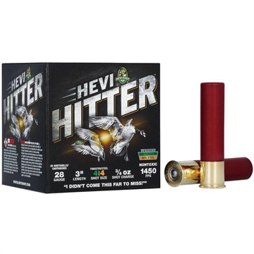 Picture of HEVI-Shot HEVI-Hitter Tungsten/Steel Shotshells 28ga 3" 3/4oz 1450 fps #4 25/ct HS28284