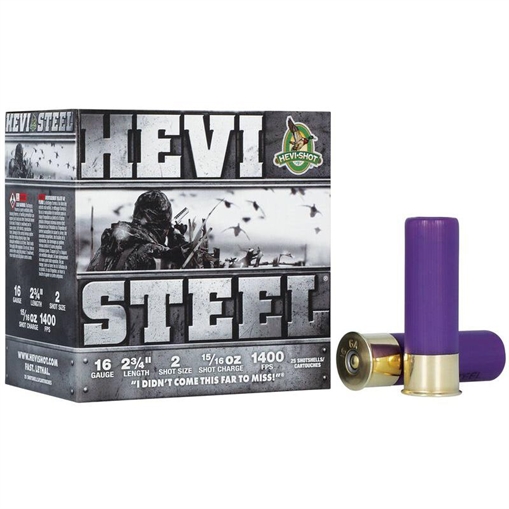 Picture of HEVI-Shot HEVI-Steel Shotshell 16ga 2-3/4" 15/16oz 1400 fps #2 25/ct HS61602