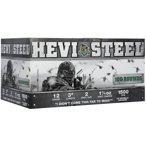 Picture of HEVI-Shot HEVI-Steel Shotshells 12ga 3" 1-1/4oz 1500 fps #2 100/ct HS60102