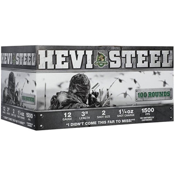 Picture of HEVI-Shot HEVI-Steel Shotshells 12ga 3" 1-1/4oz 1500 fps #2 100/ct HS60102
