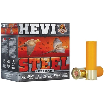 Picture of HEVI-Shot HEVI-Steel Shotshells 20ga 2-3/4" 1oz 1325 fps #7 25/ct HS62027 604544700381