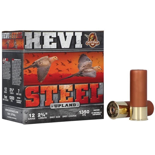 Picture of HEVI-Shot HEVI-Steel Upland Shotshells 12ga 2-3/4" 1-1/8oz 1350 fps #3 25/ct HS61233