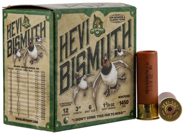 Picture of HEVI-Shot HEVI-Bismuth 12Gauge 3" 1 3/8oz Bismuth 6Shot 25 Per Box/10 Case HS14006