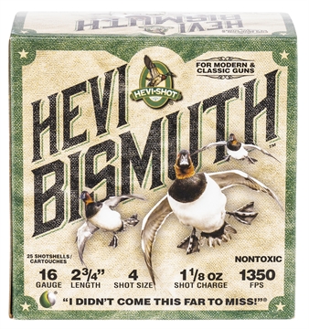 Picture of HEVI-Shot HEVI-Bismuth 16Gauge 2.75" 1 1/8oz Bismuth 4Shot 25 Per Box/10 Case HS16704