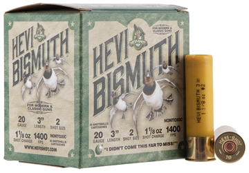 Picture of HEVI-Shot HEVI-Bismuth 20Gauge 3" 1 1/8oz Bismuth 2Shot 25 Per Box/10 Case HS17002