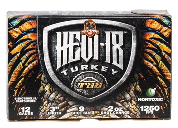 Picture of HEVI-Shot HEVI-18 TSS Turkey 12Gauge 3" 2oz Tungsten 9Shot 5 Per Box/10 Case HS4009