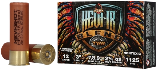 Picture of HEVI-Shot HS4079 HEVI-18 Blend 12Gauge 3" 2 1/4oz 7/8/9Shot
