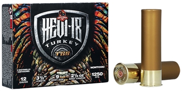 Picture of HEVI-Shot HEVI-18 TSS Turkey 12Gauge 3.50" 2 1/4oz Tungsten 9Shot 5 Per Box/10 Case HS4509