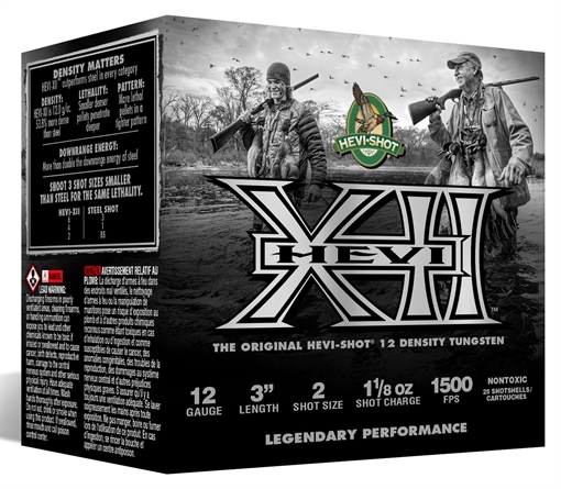 Picture of HEVI-Shot HEVI-XII 12Gauge 3" 1 1/8oz Tungsten 2Shot 25 Per Box/10 Case HS51302