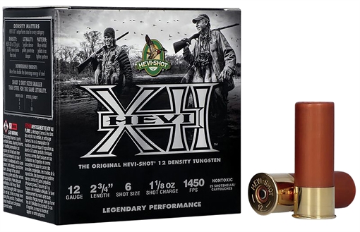 Picture of HEVI-Shot HEVI-XII 12Gauge 2.75" 1 1/8oz Tungsten 6Shot 25 Per Box/10 Case HS51316