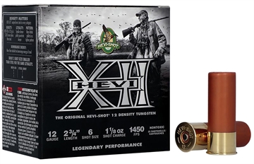 Picture of HEVI-Shot HEVI-XII 12Gauge 2.75" 1 1/8oz Tungsten 6Shot 25 Per Box/10 Case HS51316