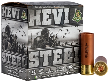 Picture of HEVI-Shot HEVI-Steel 12Gauge 3" 1 1/4oz 1Shot 25 Per Box/10 Case HS60001