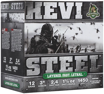 Picture of HEVI-Shot HEVI-Steel Waterfowl 12Gauge 3" 1 3/8oz 2/4Shot 25 Per Box/10 Case HS60024