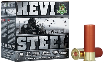 Picture of HEVI-Shot HEVI-Steel 12Gauge 3" 1 1/4oz BBBShot 25 Per Box/10 Case HS60888
