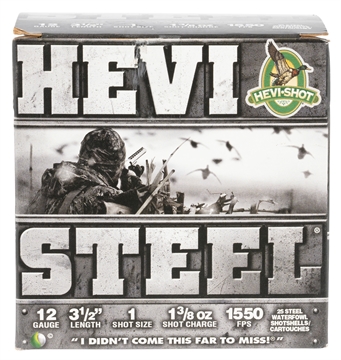 Picture of HEVI-Shot HEVI-Steel 12Gauge 3.50" 1 3/8oz 1Shot 25 Per Box/10 Case HS65001