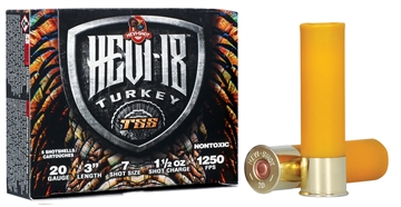 Picture of HEVI-Shot HEVI-18 TSS Turkey 20Gauge 3" 1 1/2oz Tungsten 7Shot 5 Per Box/10 Case HS7007