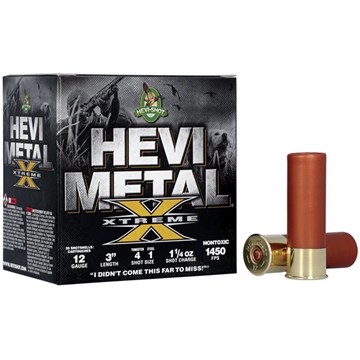 Picture of HEVI-Shot HEVI-Metal Extreme 12Gauge 3" 1 1/4oz Steel/Tungsten 4/1Shot 25 Per Box/10 Case HS38122