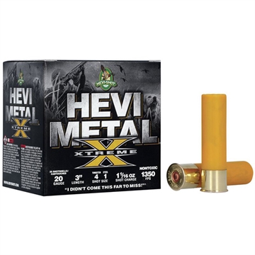 Picture of HEVI-Shot HEVI-Metal Extreme 20Gauge 3" 1 1/16oz Steel/Tungsten 4/1Shot 25 Per Box/10 Case HS39202