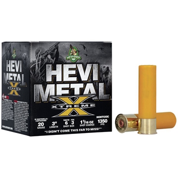 Picture of HEVI-Shot HEVI-Metal Extreme 20Gauge 3" 1 1/16oz Steel/Tungsten 6/3Shot 25 Per Box/10 Case HS39206