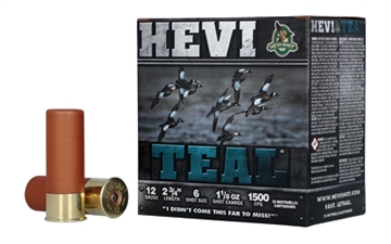 Picture of HEVI-Shot HEVI-Teal 12Gauge 2.75" 1 1/8oz 6Shot 25 Per Box/10 Case HS61226
