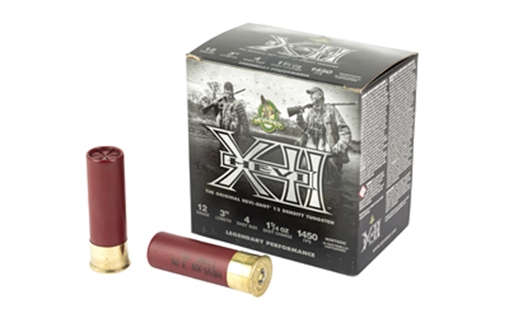 Picture of HEVI-Shot HEVI-XII 12Gauge 3" 1 1/4oz Tungsten 4Shot 25 Per Box/10 Case HS53304
