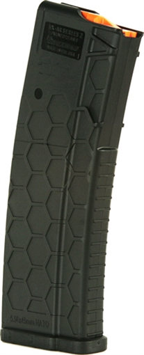 Picture of Sentry Hexmag Series 2 AR-15/M4/M16 Rifle Magazine Black with Orange Follower .223/5.56x45mm 30/rd HX30-AR15S2-BLK