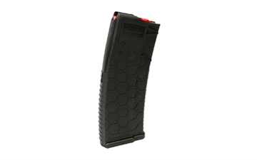 Picture of HEXMAG Magazine, 223 Remington/556NATO, 30 Rounds, Fits AR Rifles, Red Follower and Latch Plate, Carbon Fiber, Dark Gray HX30-AR15S2-CFC HX30AR15S2CFC